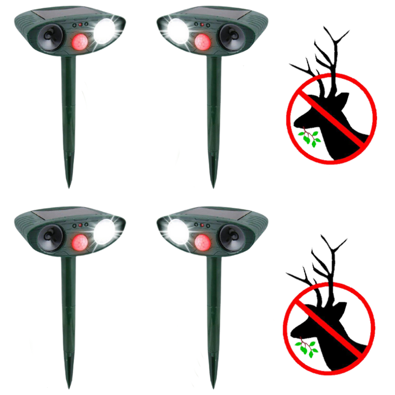 Outdoor Solar-Powered Ultrasonic Deer Repeller for Gardens