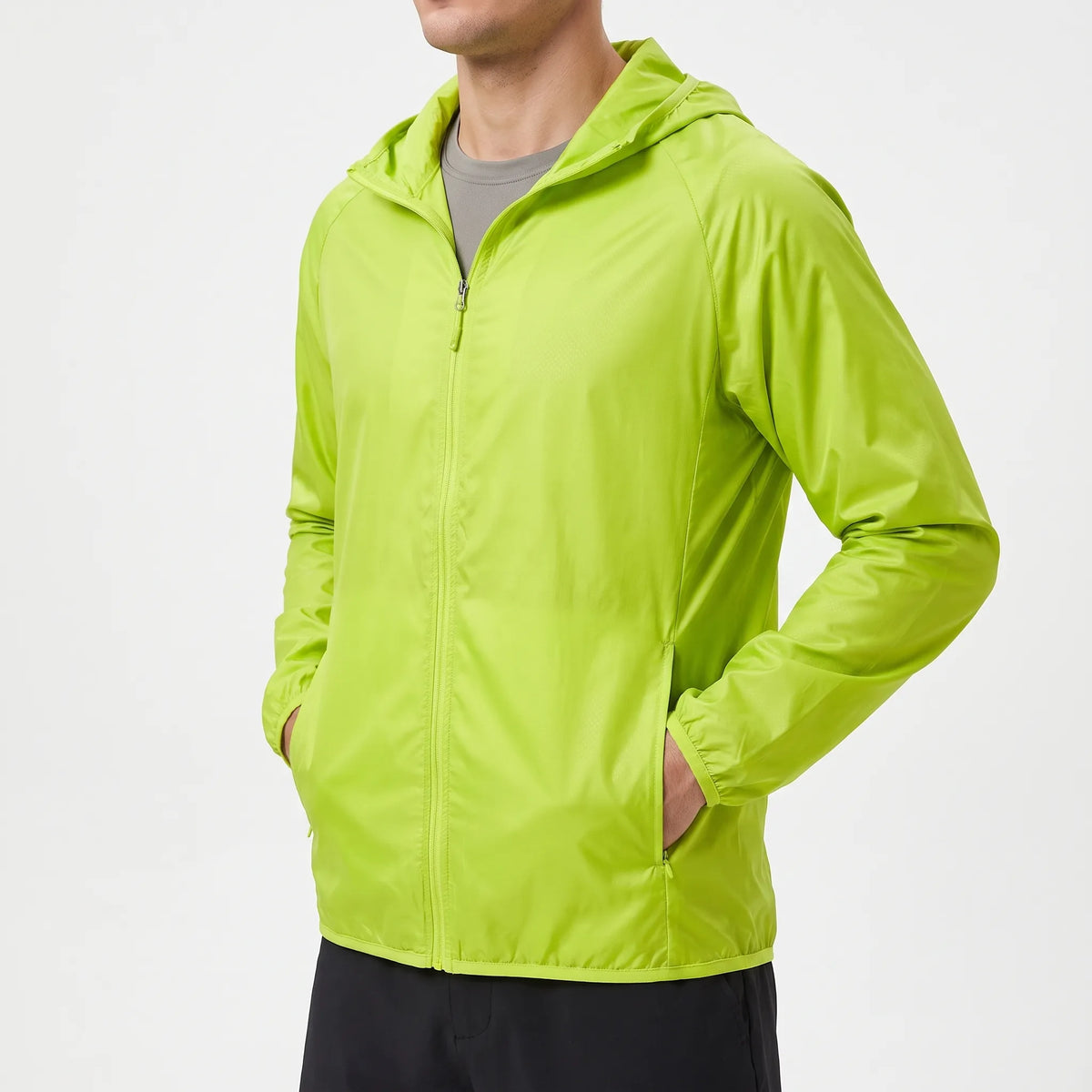 Packable Lightweight Hooded Windbreaker