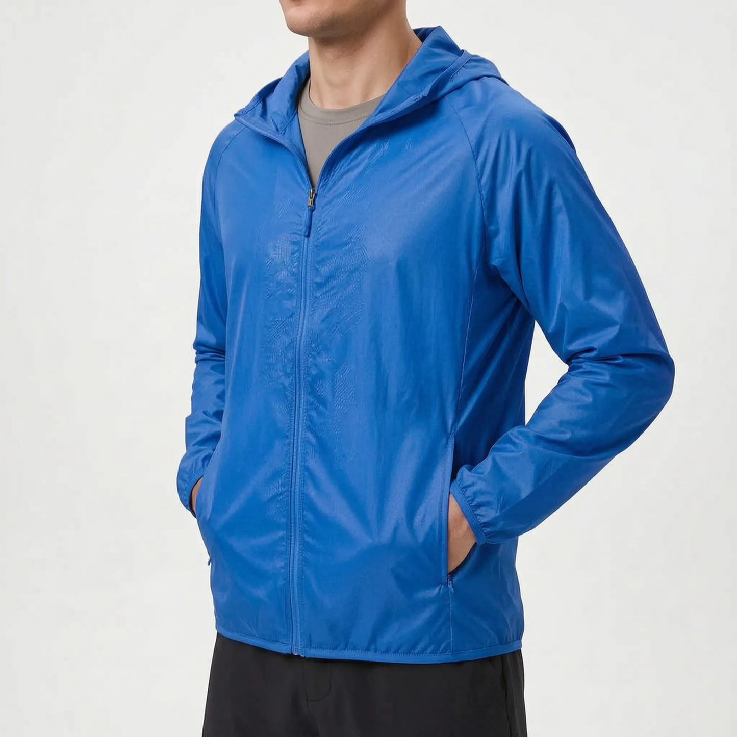Packable Lightweight Hooded Windbreaker