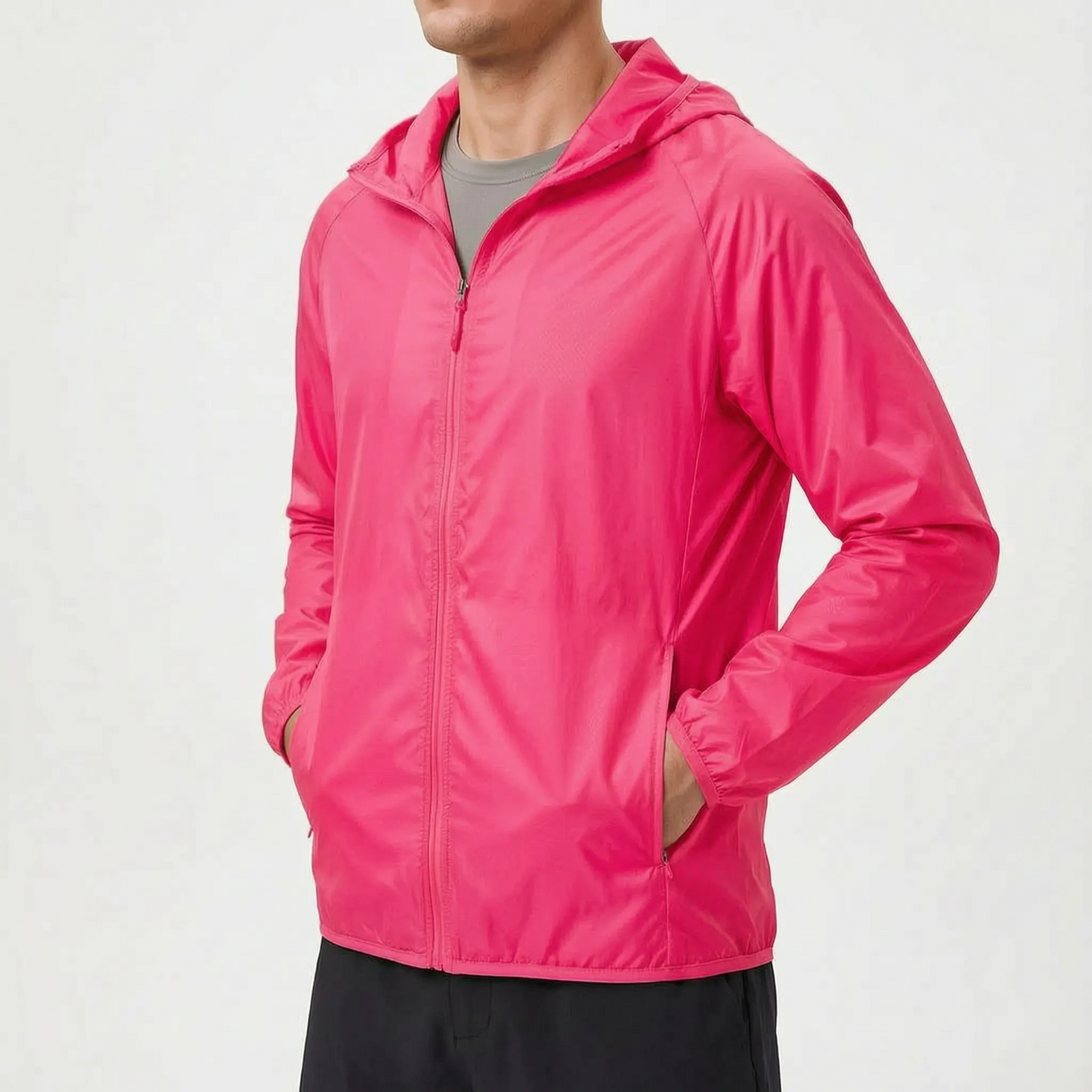 Packable Lightweight Hooded Windbreaker