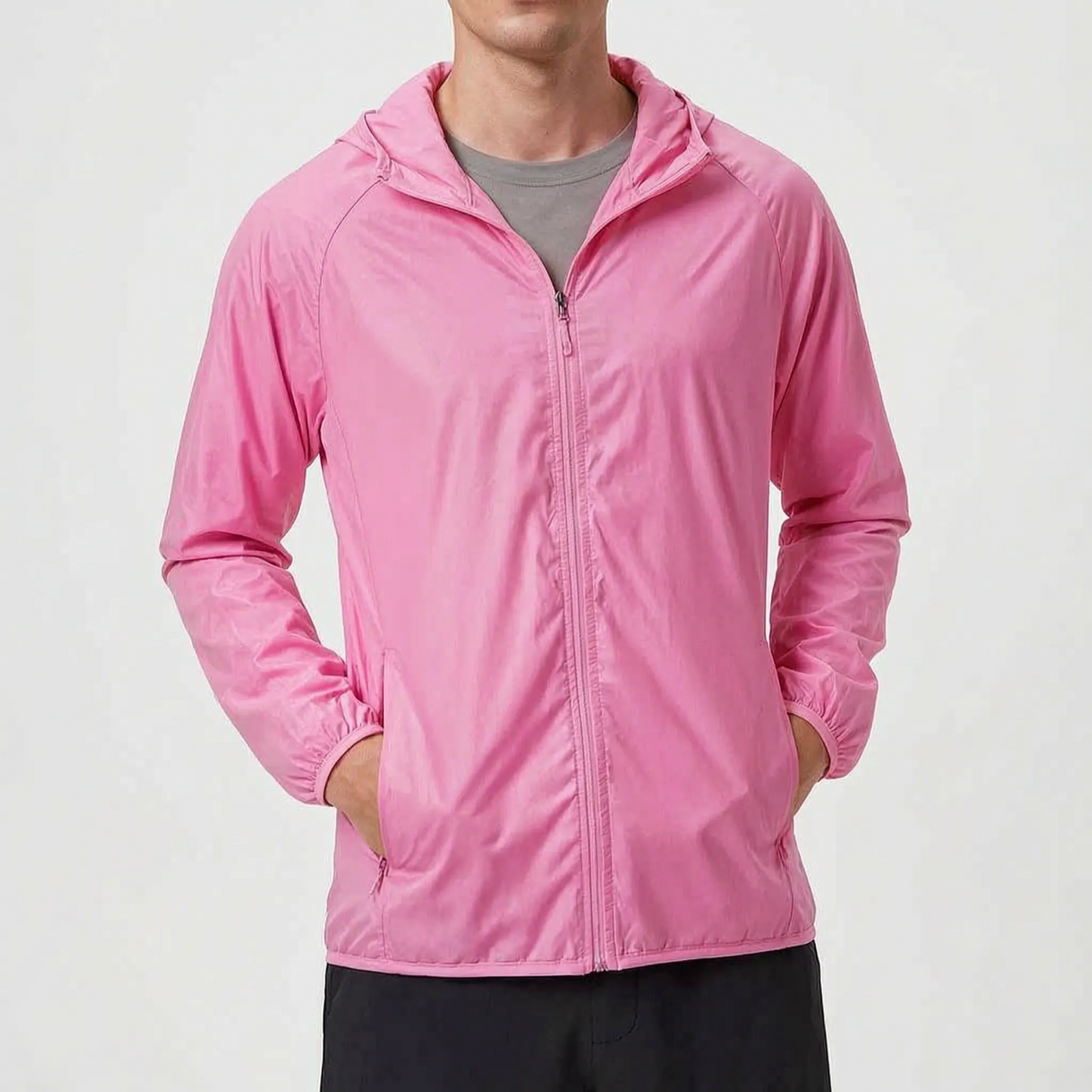 Packable Lightweight Hooded Windbreaker