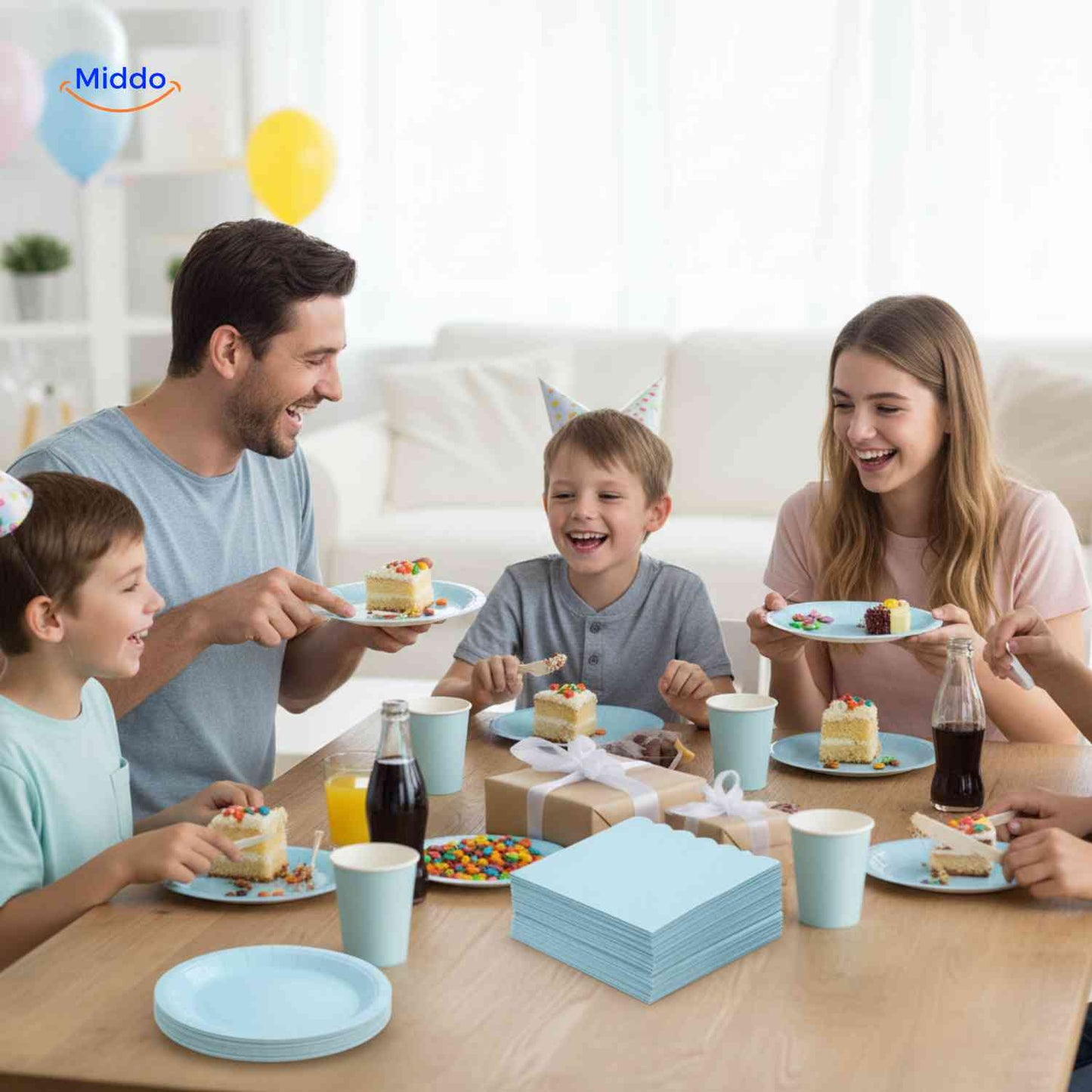 PartyLux™ Tableware Set | 141-Piece Tableware Set, Plates, Cups, Cutlery & Tablecloth