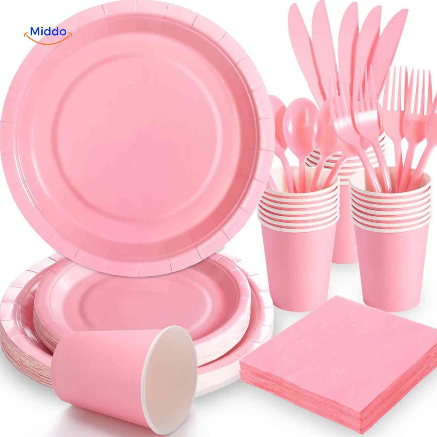 PartyLux™ Tableware Set | 141-Piece Tableware Set, Plates, Cups, Cutlery & Tablecloth