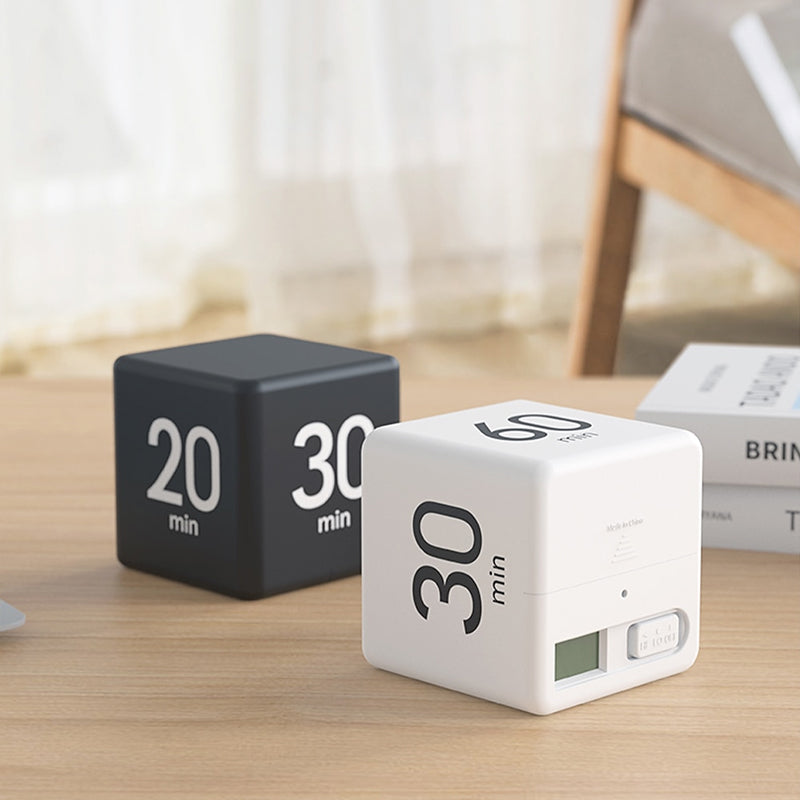 Portable Cube Timer Digital Countdown Alarm for Productivity