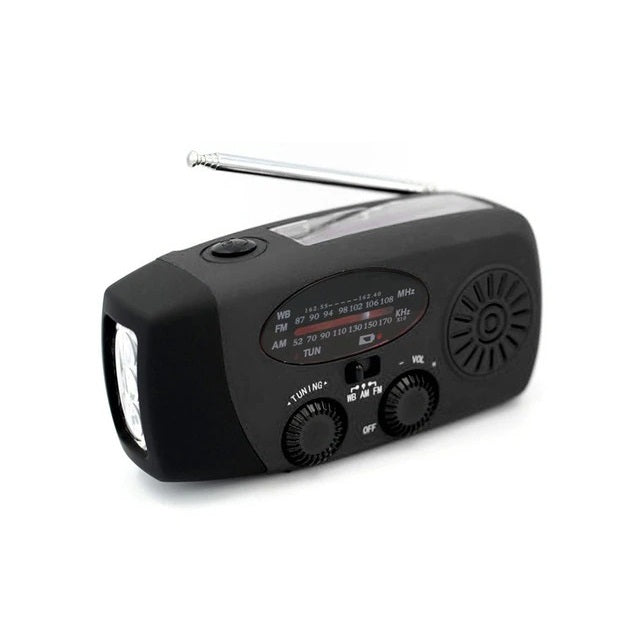 Portable Emergency Solar Hand Crank Radio with NOAA Weather Alerts
