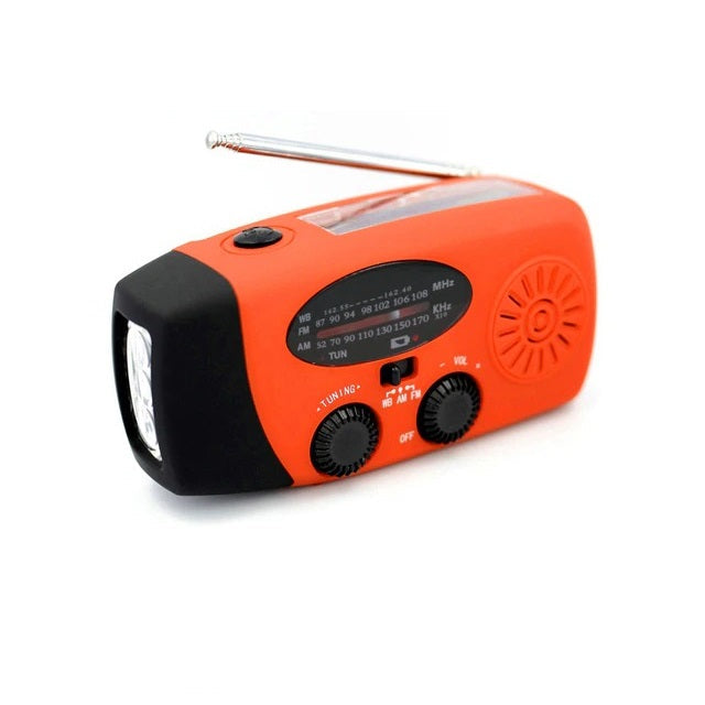 Portable Emergency Solar Hand Crank Radio with NOAA Weather Alerts