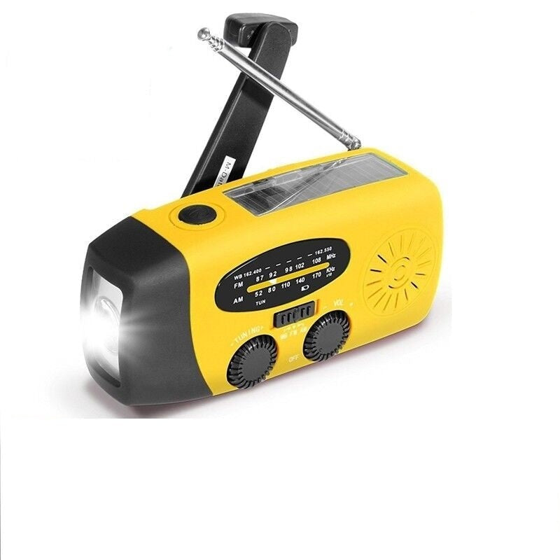 Portable Emergency Solar Hand Crank Radio with NOAA Weather Alerts