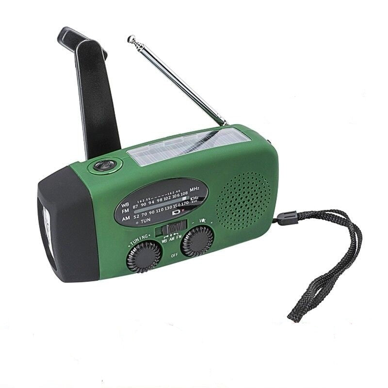 Portable Emergency Solar Hand Crank Radio with NOAA Weather Alerts