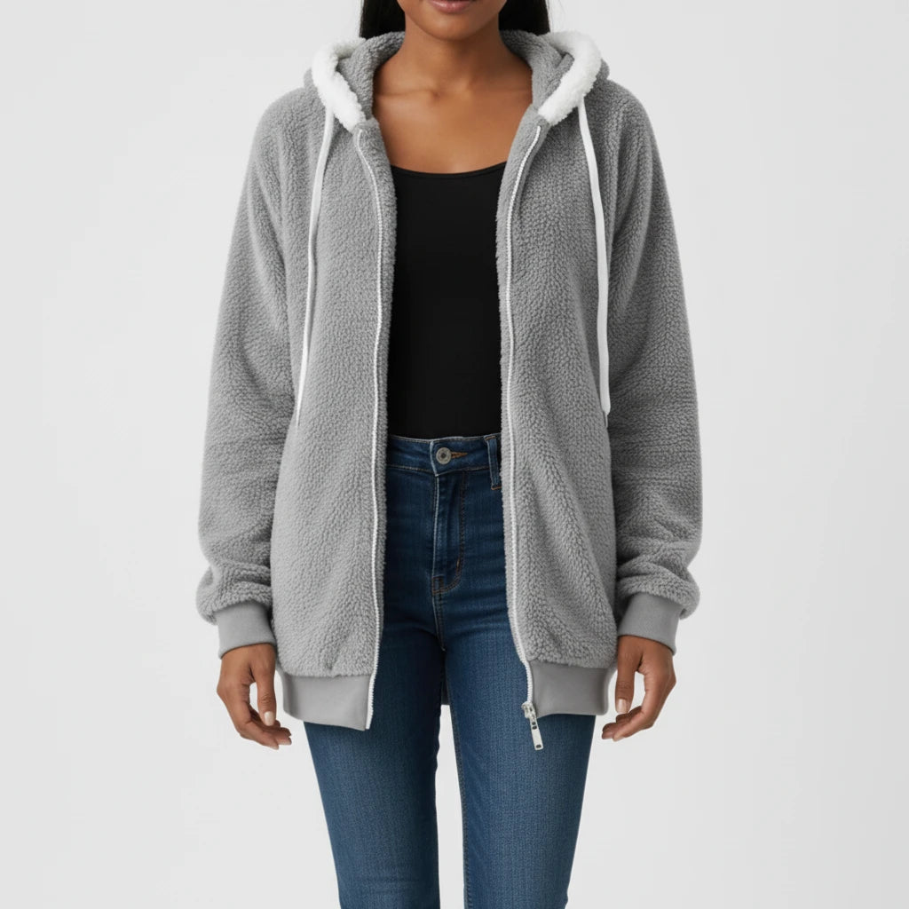 Women's Hooded Zip-Up Sweater