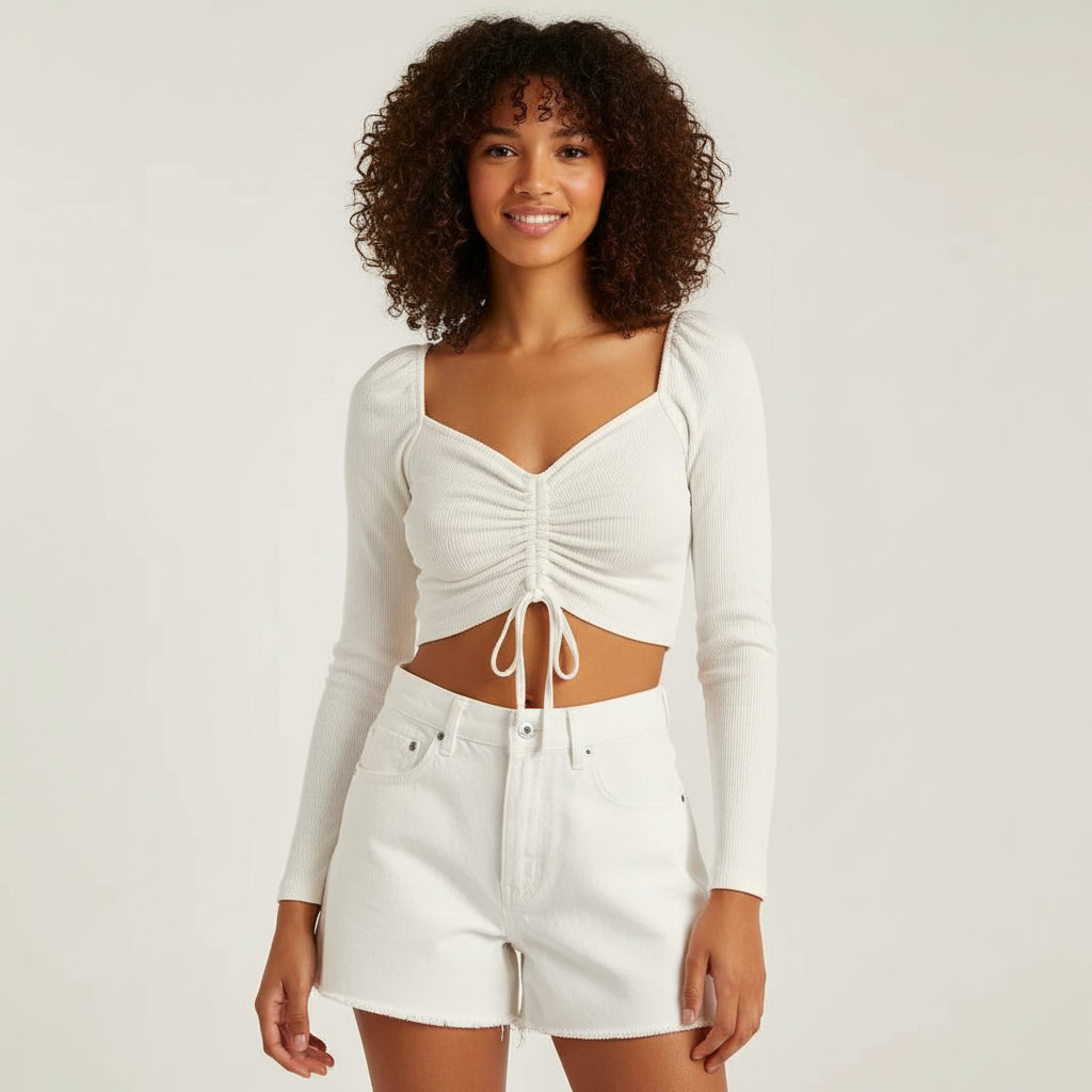 Women's Long-Sleeve Crop Top
