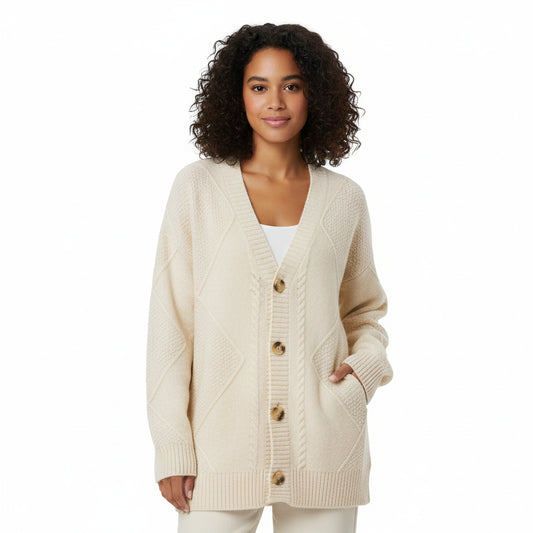 Women's Button-Front Knit Cardigan