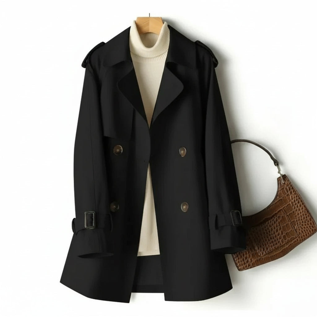 Women's Double-Breasted Belted Trench Coat