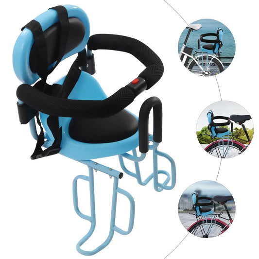 Rear Mounted Child Bike Seat with Backrest & Footrests