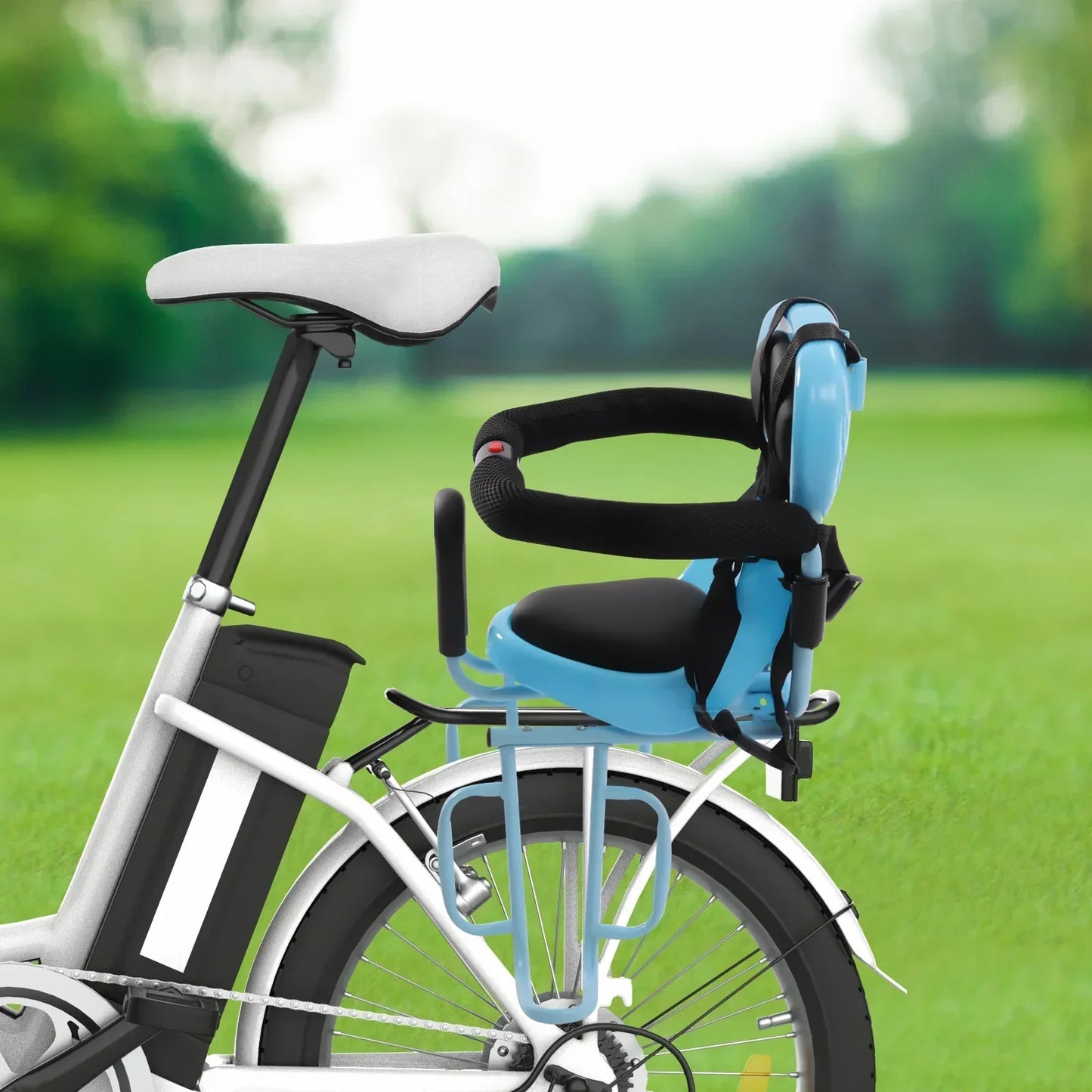 Rear Mounted Child Bike Seat with Backrest & Footrests