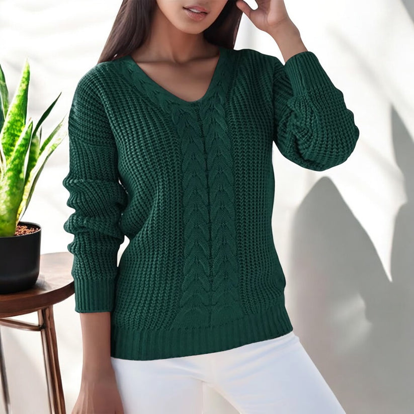 Relaxed-Fit Long-Sleeve Sweater