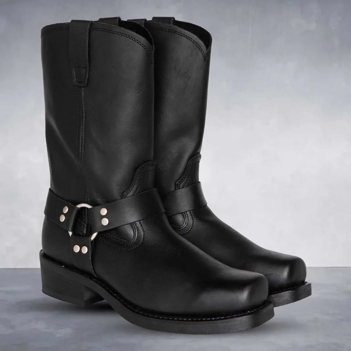 Retro Leather Cowboy Boots
