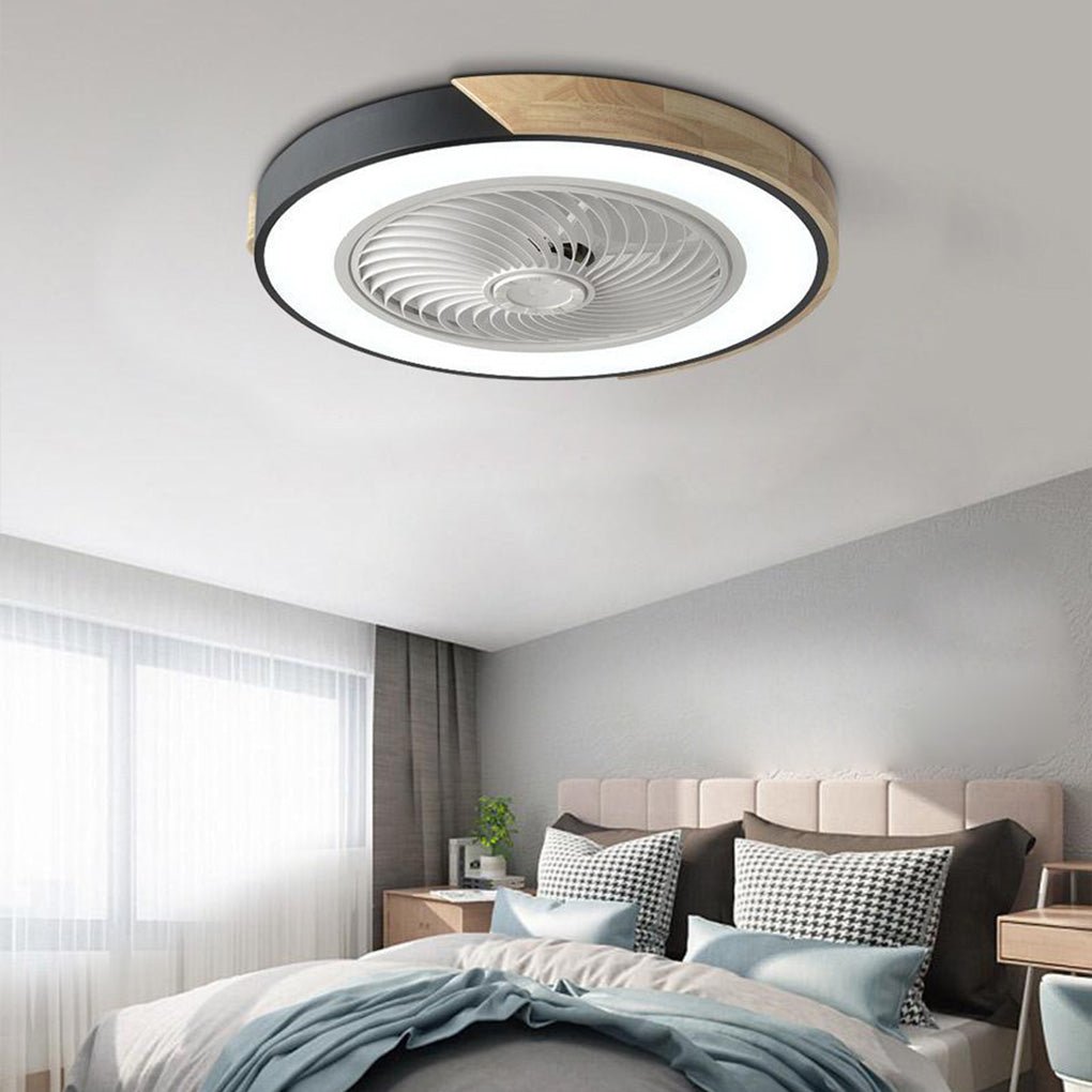 Round LED Ceiling Fan without Blades | Quiet and Elegant Design