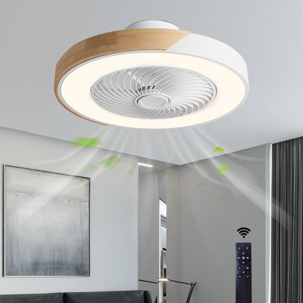 Round LED Ceiling Fan without Blades | Quiet and Elegant Design