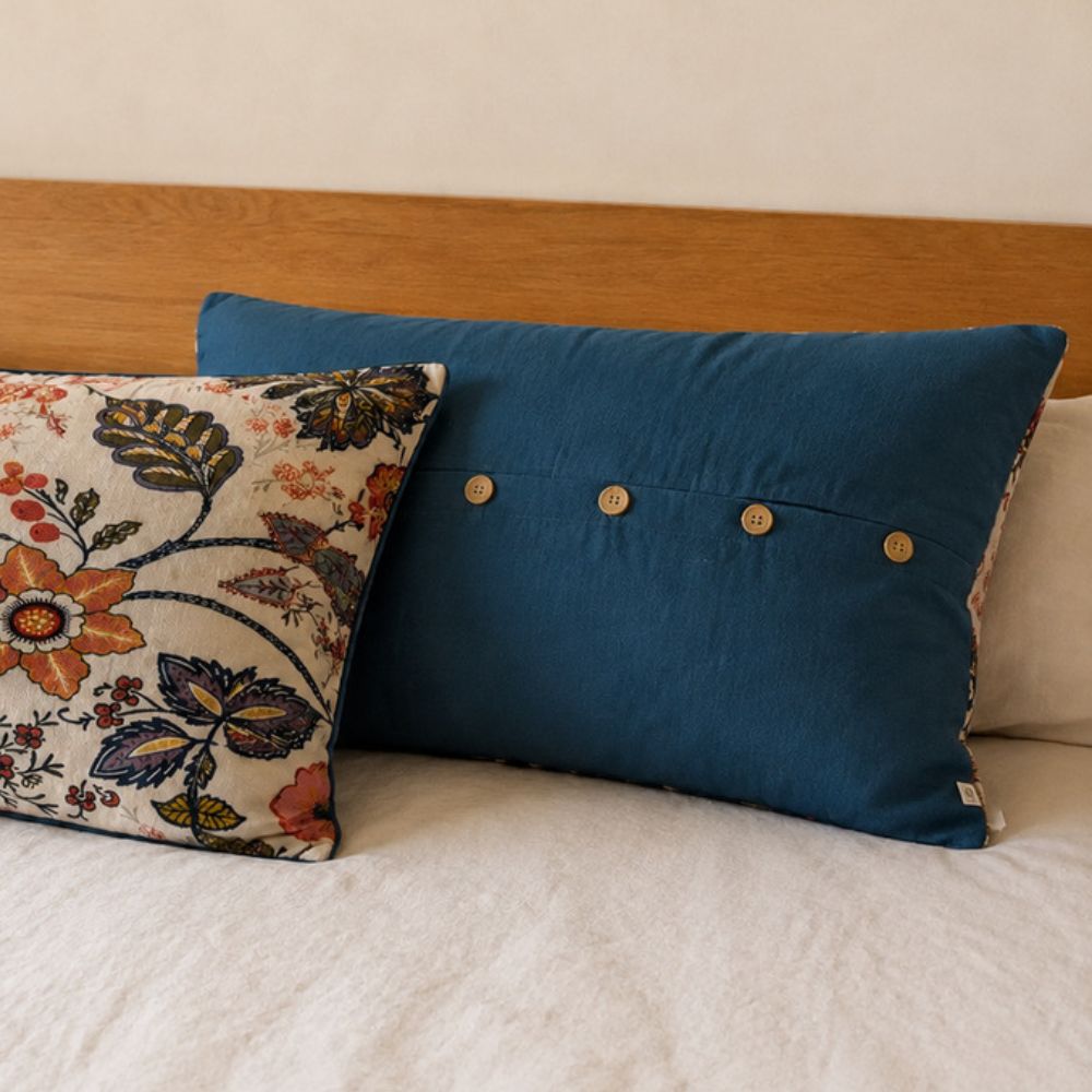 Rustic Floral Cushion Covers - Set of 2