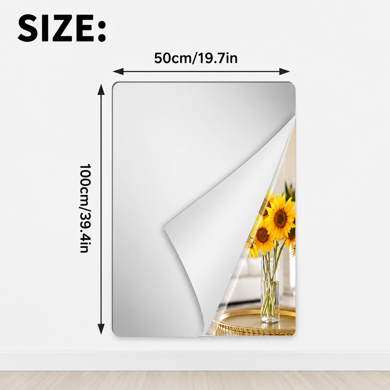 Self-Adhesive Mirror Film | Shatterproof & Customizable | Crystal Clear | VivaShield