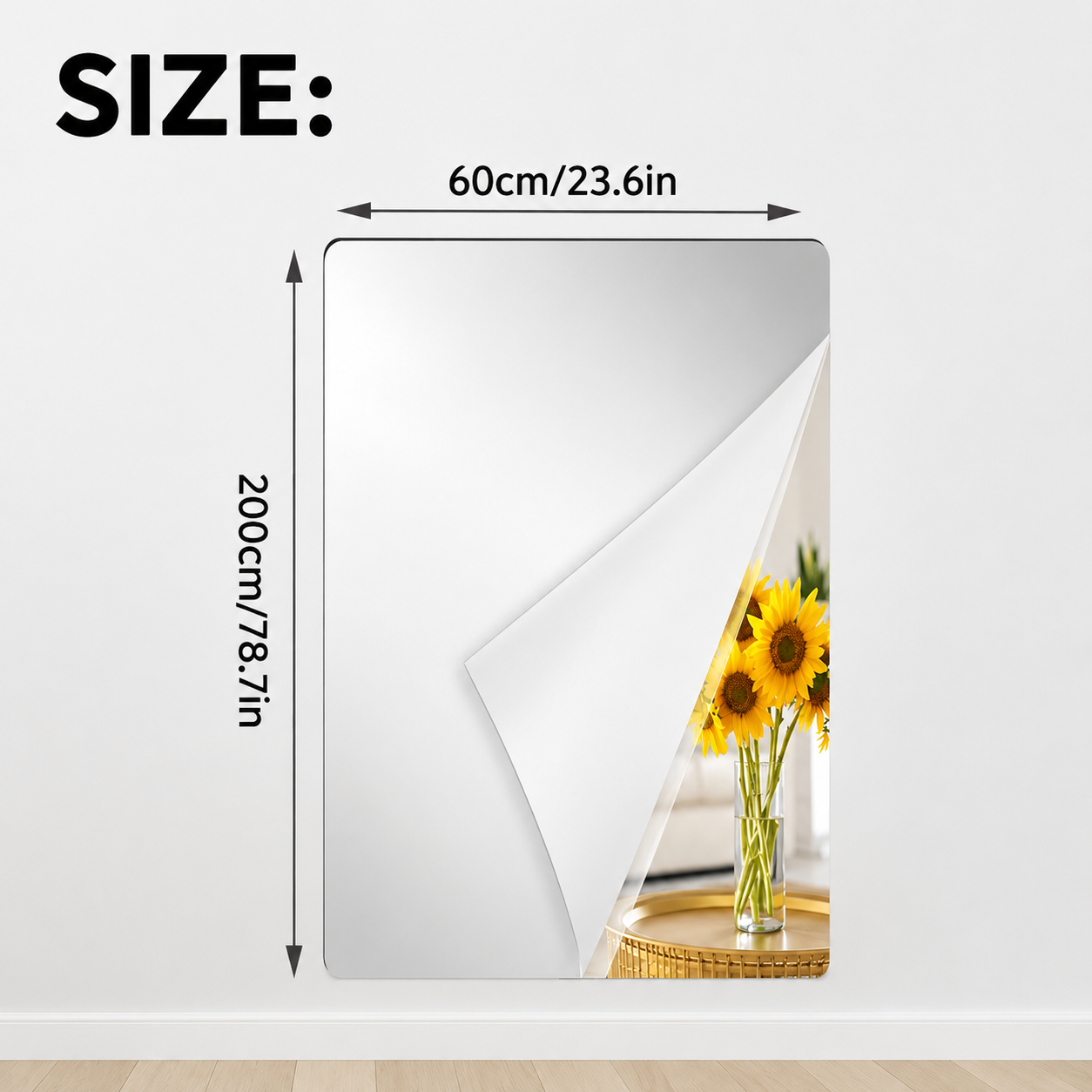 Self-Adhesive Mirror Film | Shatterproof & Customizable | Crystal Clear | VivaShield