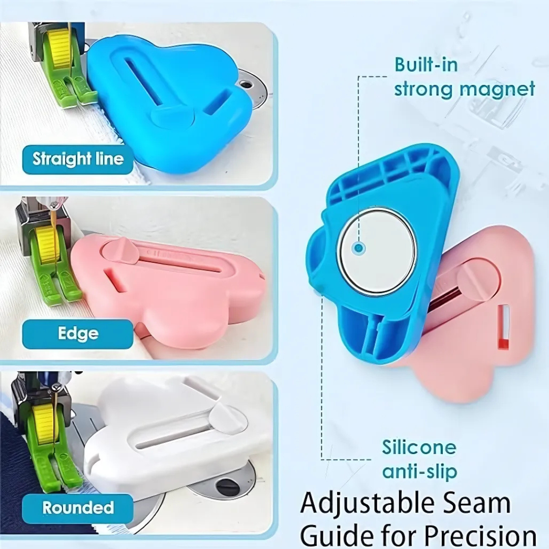 Sewing Tool - 2-In-1 Adjustable Sewing Guide and Built-in Seam Ripper Tool