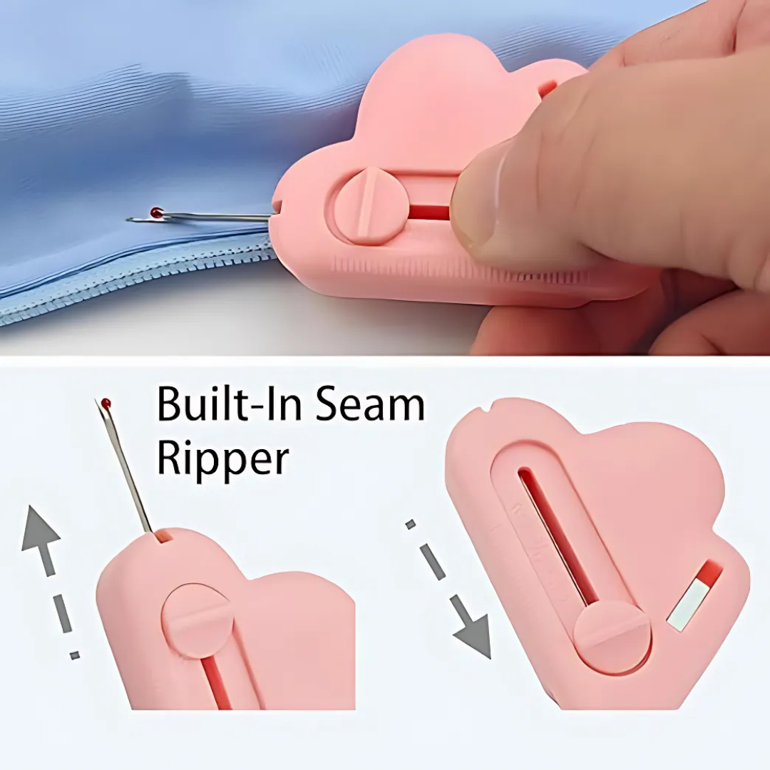 Sewing Tool - 2-In-1 Adjustable Sewing Guide and Built-in Seam Ripper Tool
