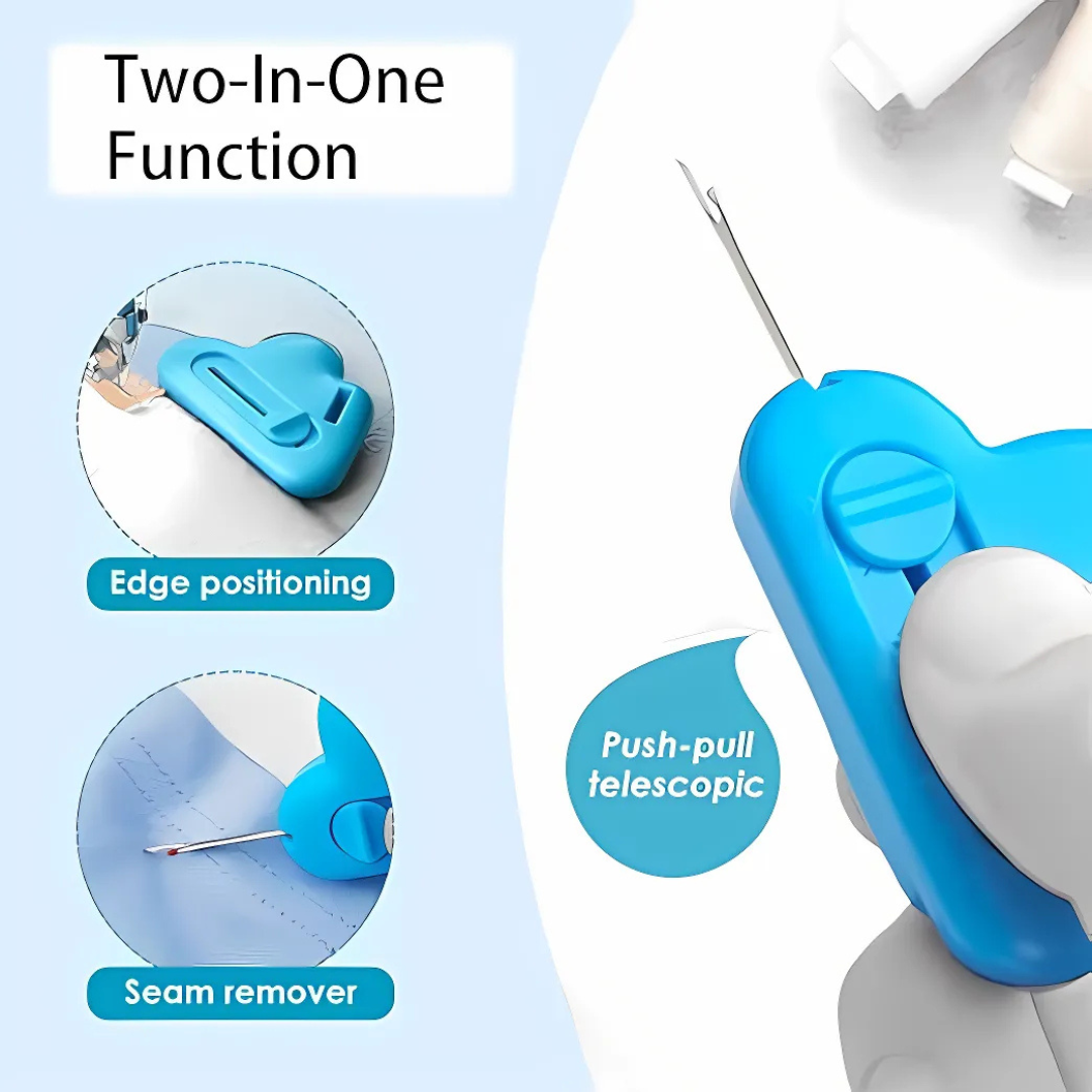 Sewing Tool - 2-In-1 Adjustable Sewing Guide and Built-in Seam Ripper Tool