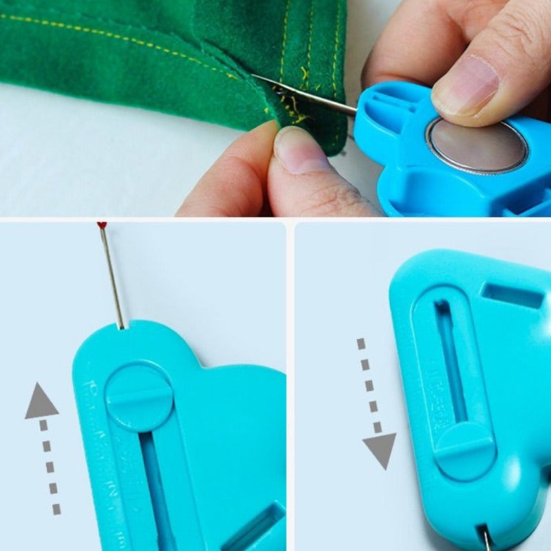 Sewing Tool - 2-In-1 Adjustable Sewing Guide and Built-in Seam Ripper Tool