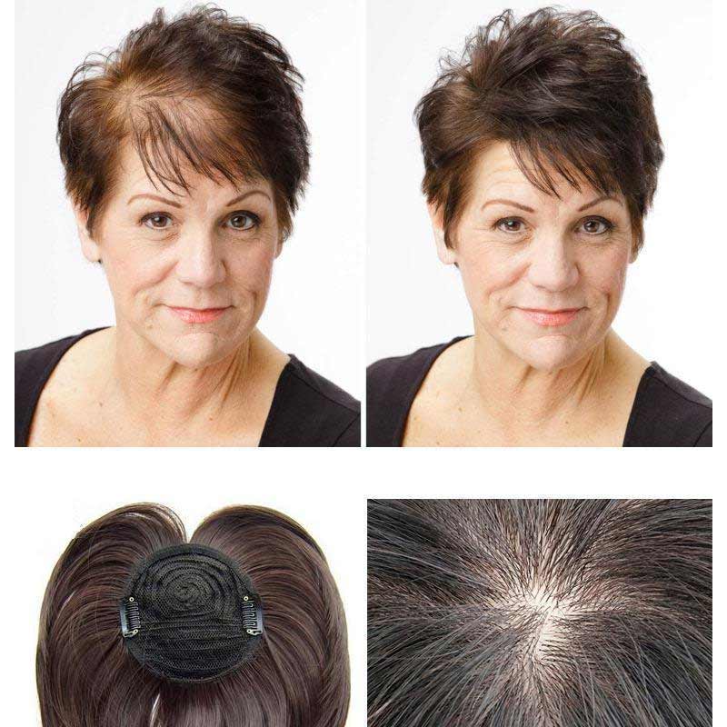 Silky Clip-On Hair Topper for Women with Clips