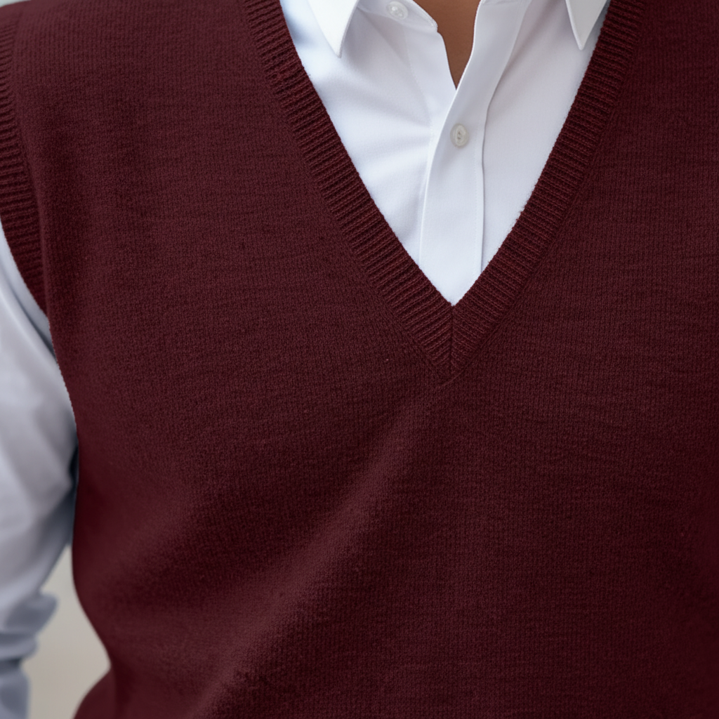 Sleeveless Cotton Sweater Vest