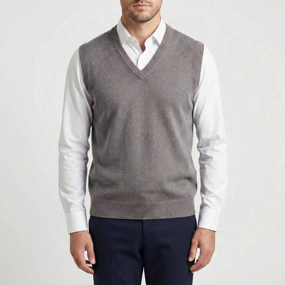 Sleeveless V-Neck Sweater Vest