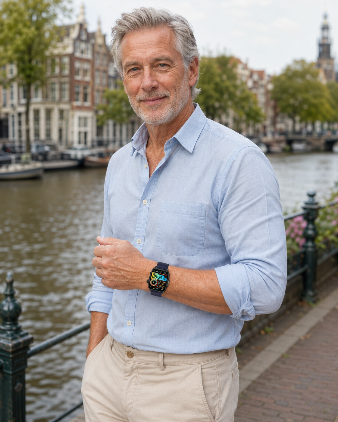 Smartwatch for Seniors with Health Monitoring and GPS