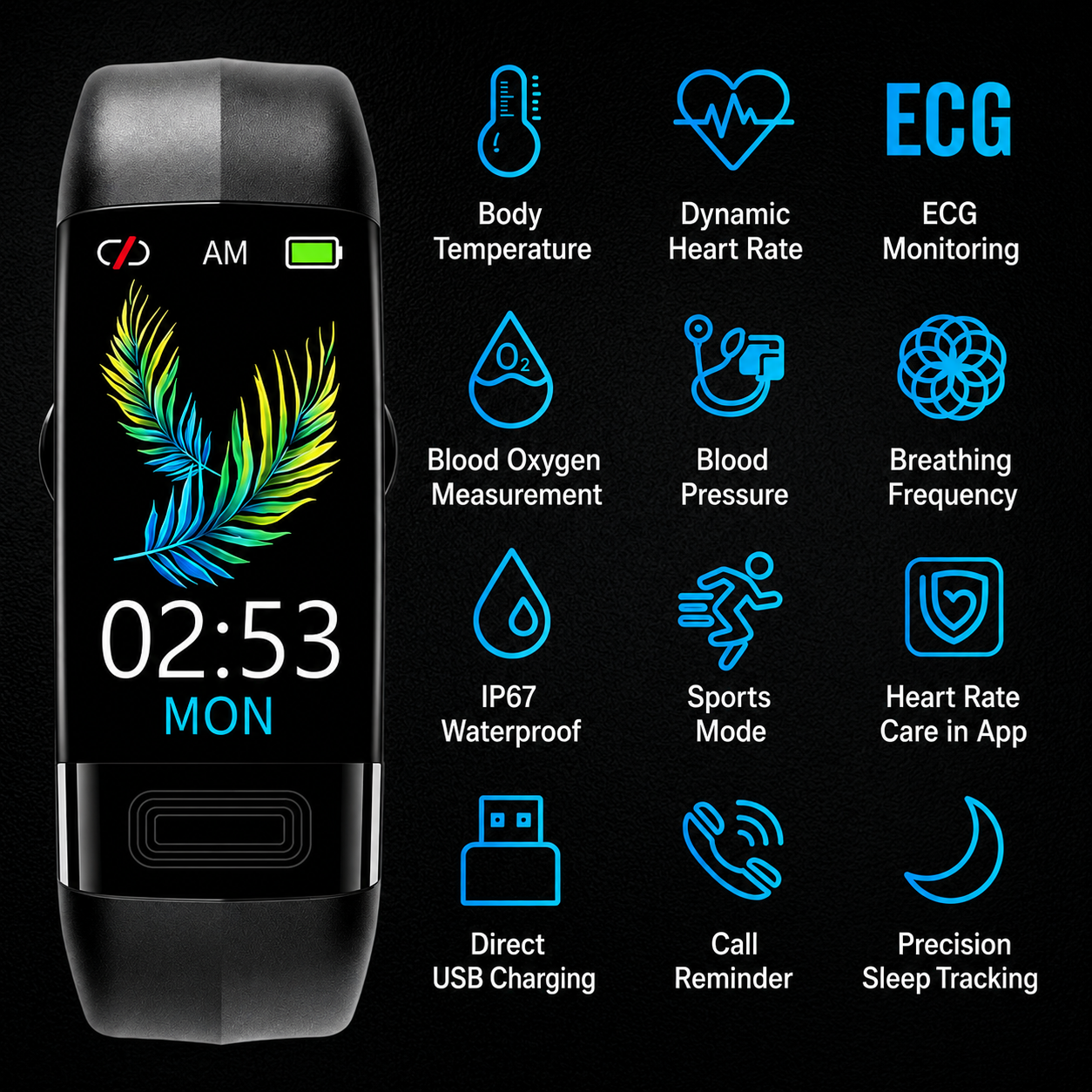 Smartwatch | Health Measurement | EKG, Blood Pressure & Sleep Tracking | Vitaro