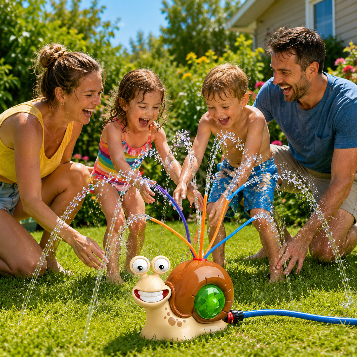 SNAILSPLASH – Colorful Snail Water Sprinkler for Joyful Garden Fun