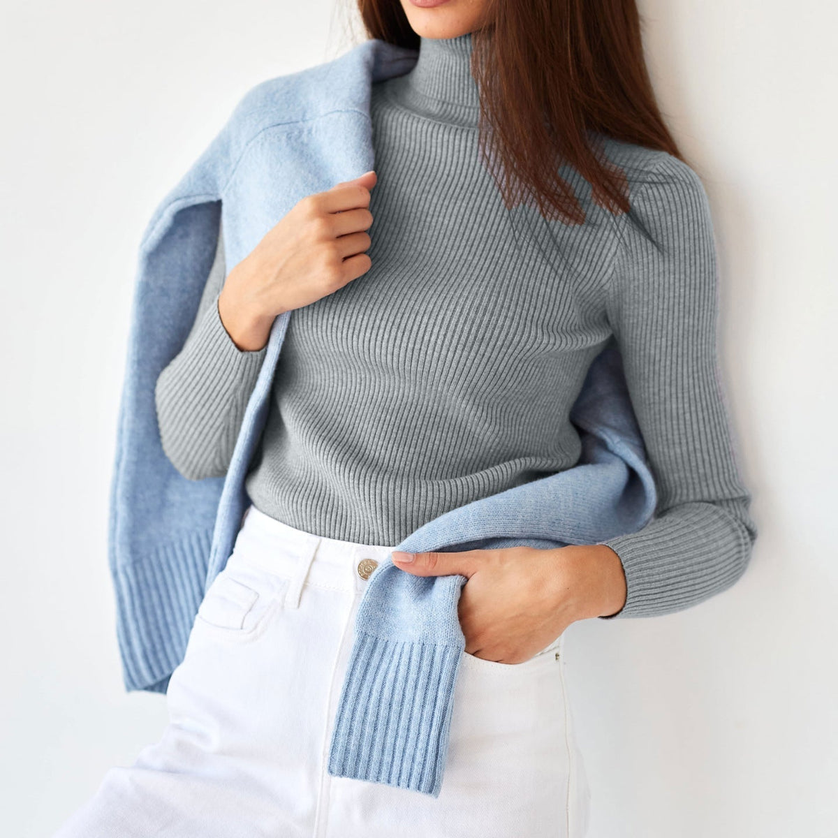 Soft and Cozy High-Neck Winter Turtleneck Sweater