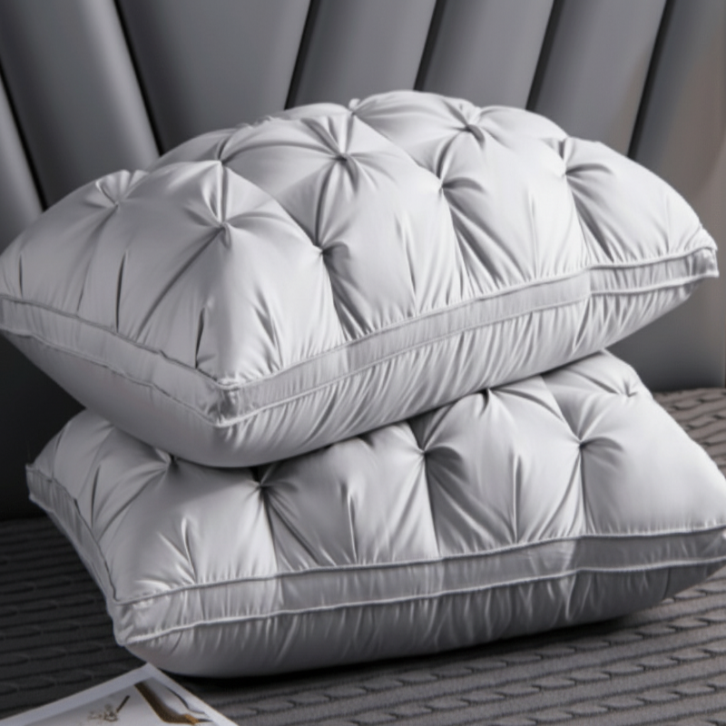 Soft Sleeping Pillow with Goose Down – Hypoallergenic, Breathable, and Comfortable for Sleep