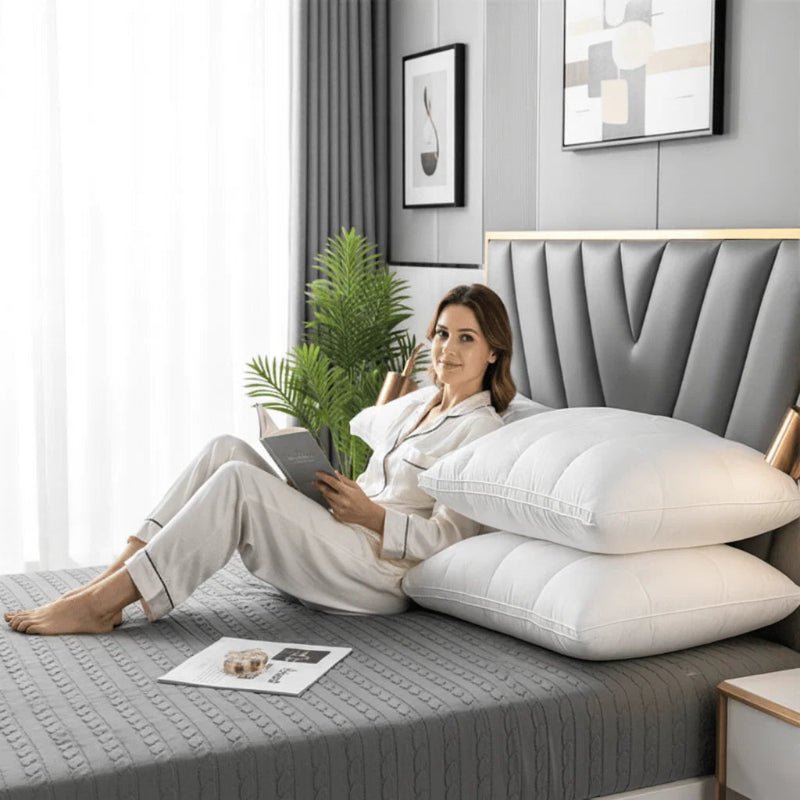 Soft Sleeping Pillow with Goose Down – Hypoallergenic, Breathable, and Comfortable for Sleep