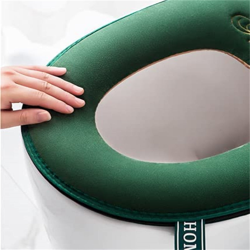 Soft Universal Toilet Seat Cover with Zipper & Handle