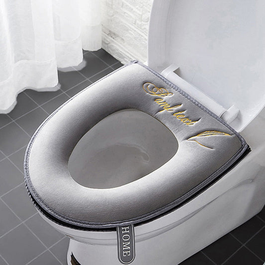 Soft Universal Toilet Seat Cover with Zipper & Handle