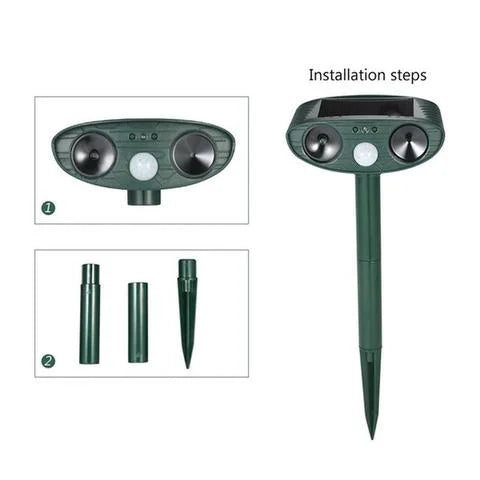 Solar-Powered Ultrasonic Deer Repeller - Pack of 4