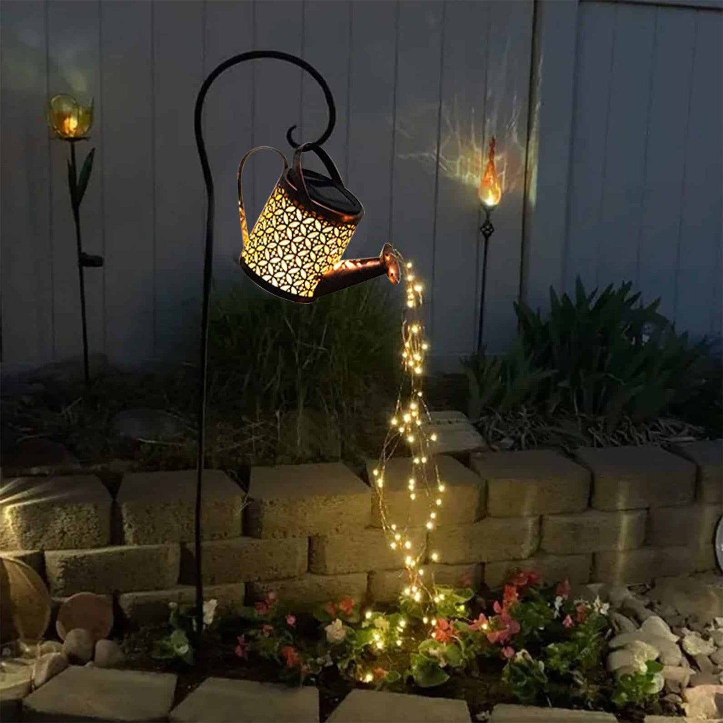 Solar Powered Watering Can LED Lamp for the Garden