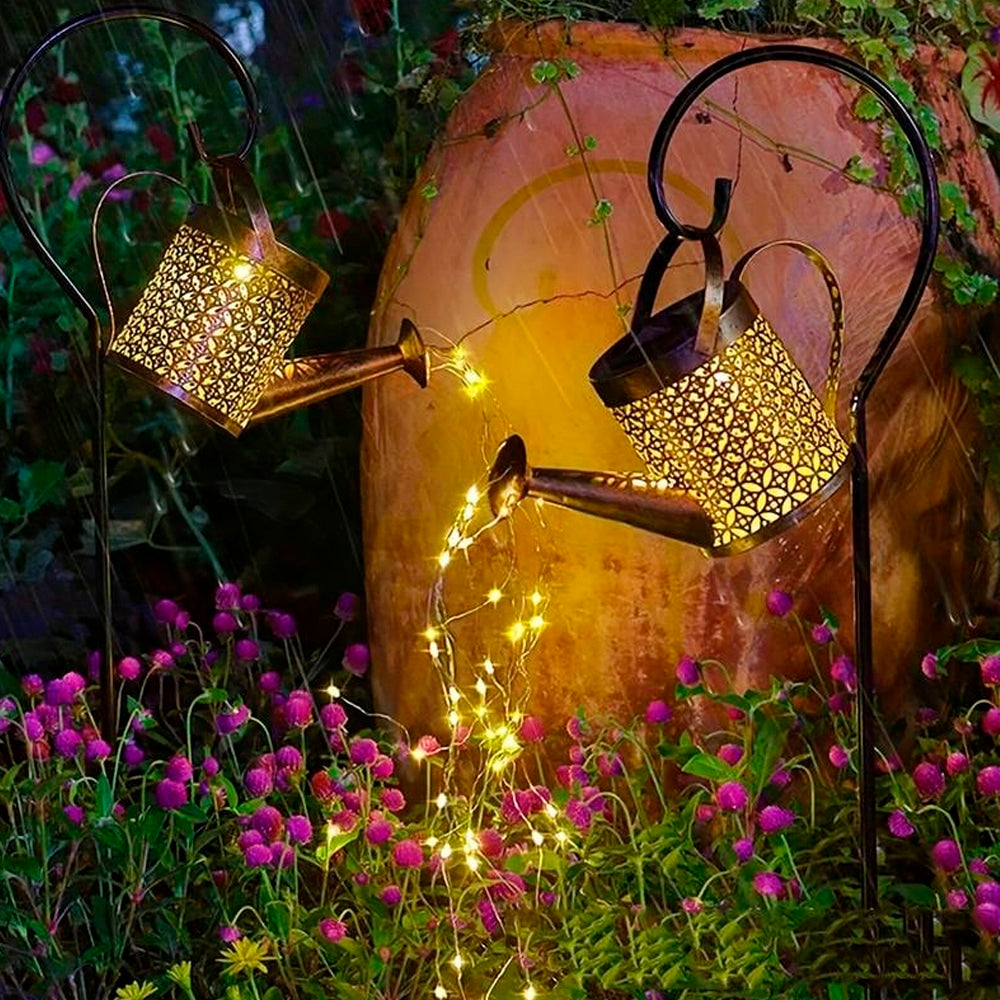 Solar Powered Watering Can LED Lamp for the Garden