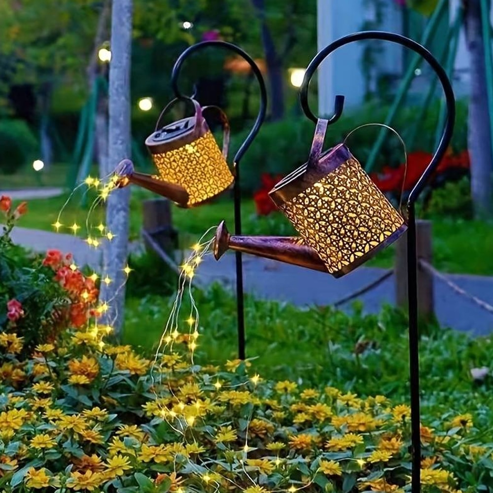 Solar Powered Watering Can LED Lamp for the Garden