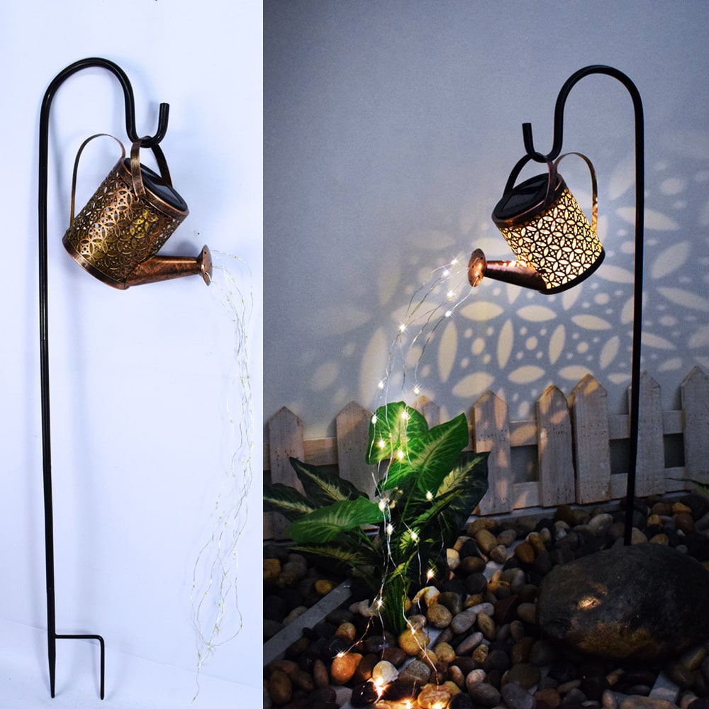 Solar Powered Watering Can LED Lamp for the Garden