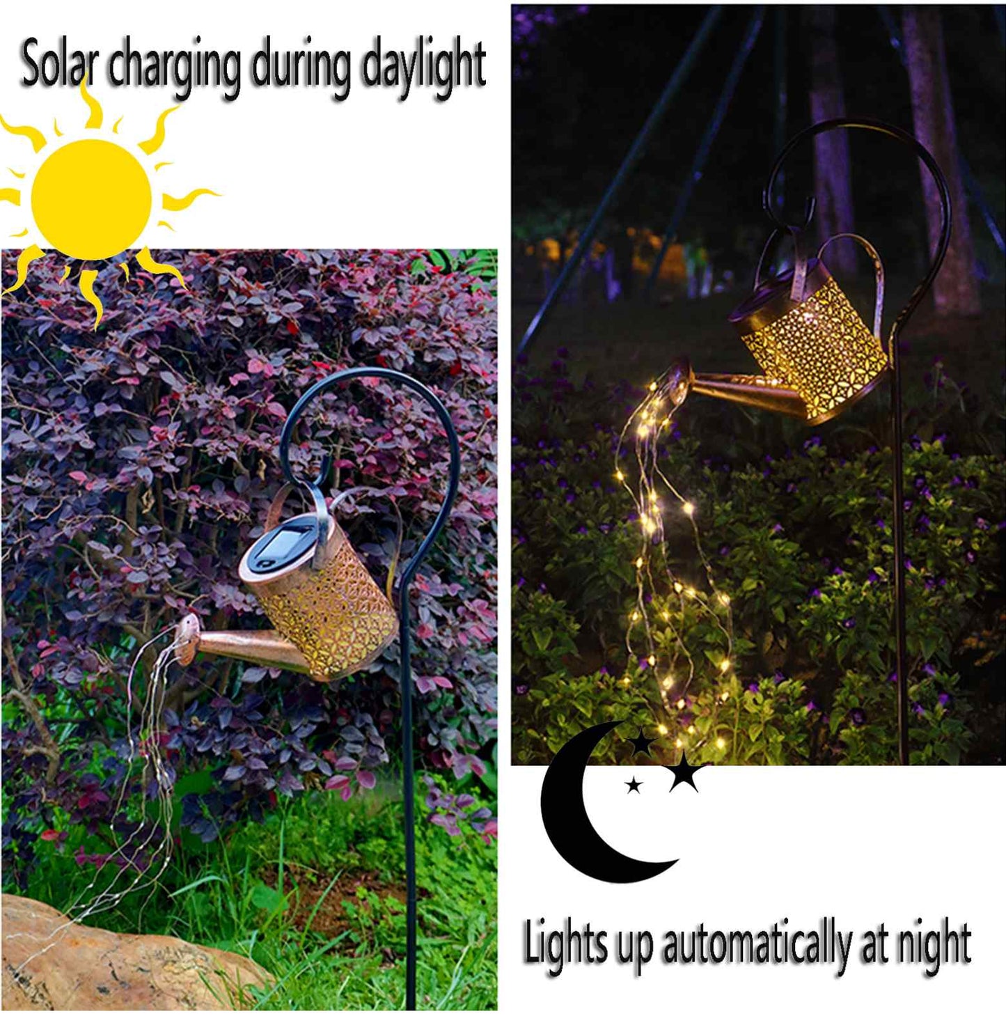 Solar Powered Watering Can LED Lamp for the Garden