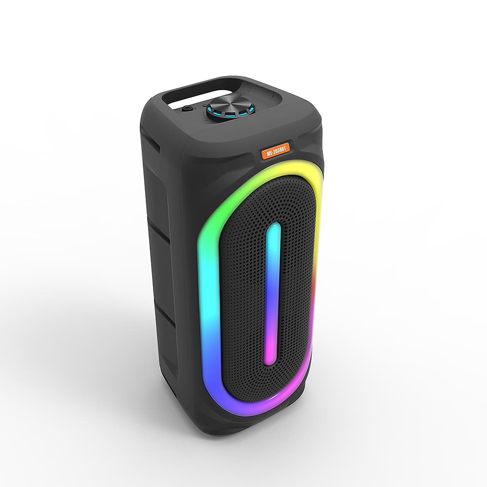 Soundbox Speaker with Bluetooth, RGB Lights, FM Radio, and Microphone (56 x 24 cm)