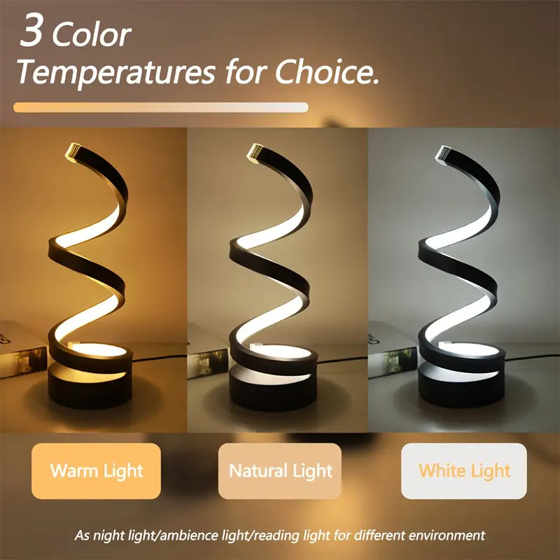 SPIRALUX Table Lamp - Modern Dimmable Spiral Design