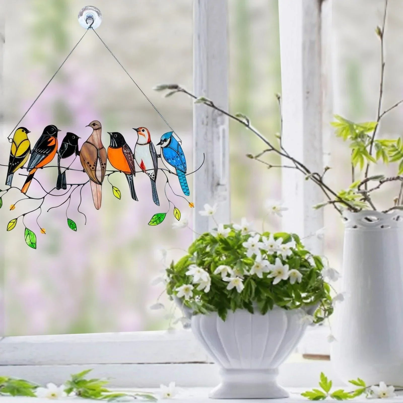Stained Glass Bird Suncatcher