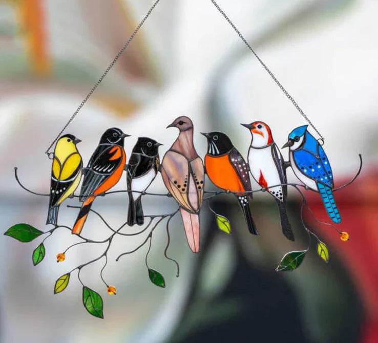 Stained Glass Bird Suncatcher